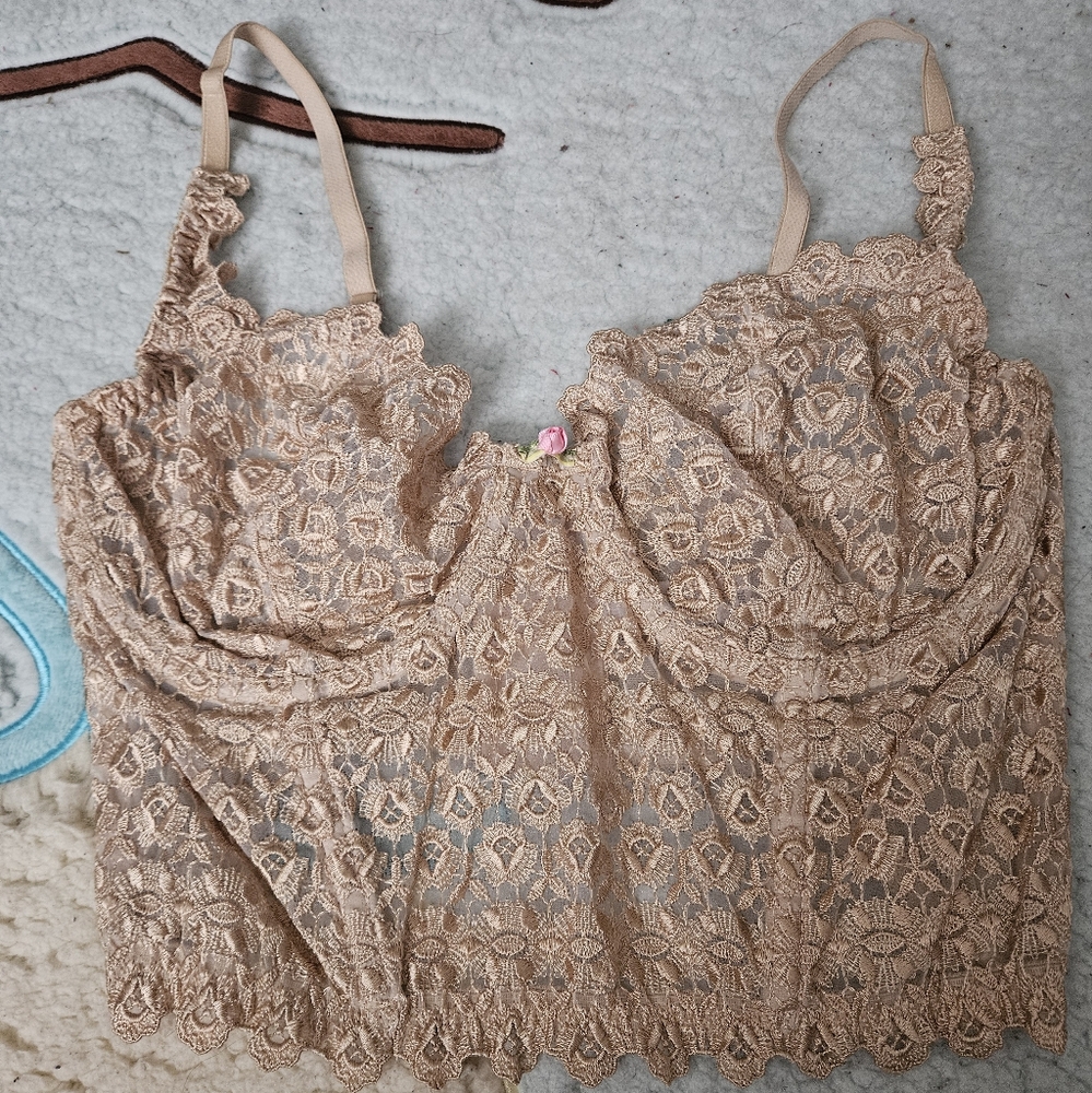 Vintage Victoria's Secret Lace Corset Top from the 90s | Women's | Size:38C